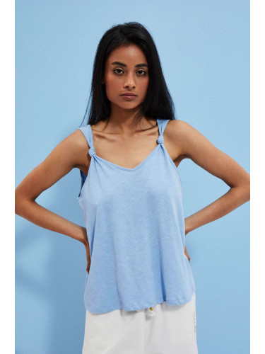 Marisse Plain Blue Top