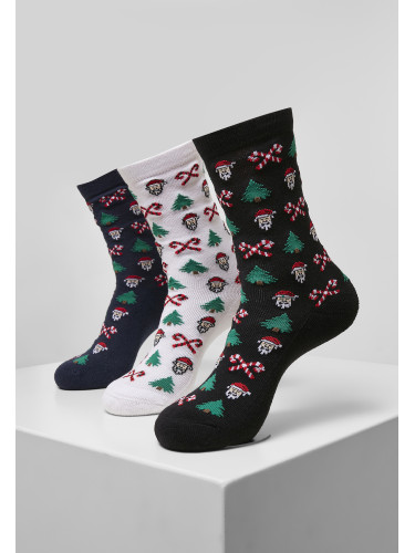 Unisex Christmas Socks Urban Classics Grumpy Santa Christmas Socks 3-Pack