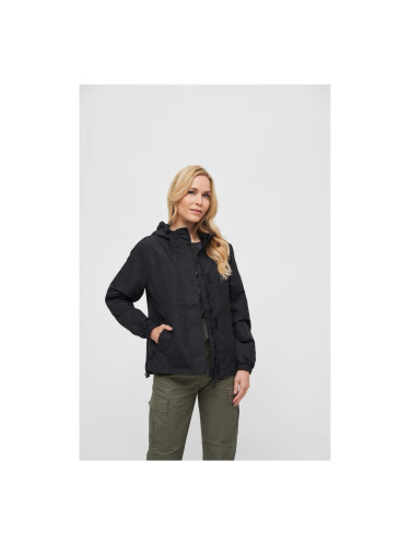 Women's summer windbreaker with front zipper black
