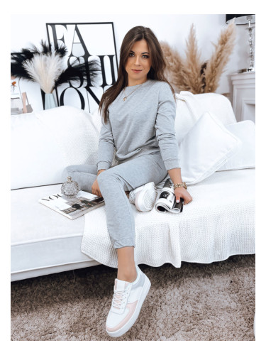 Komplet damski dresowy MILIAN jasnoszary Dstreet