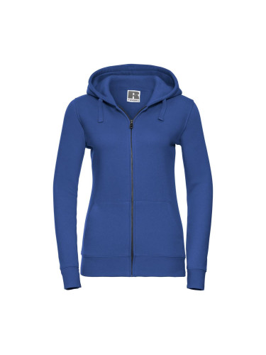 Blue women's hoodie with Authentic Russell zipper