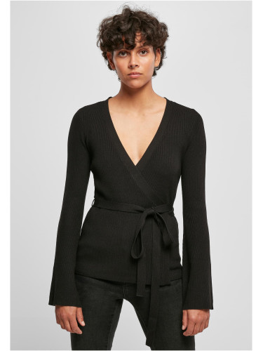 Women's sweater made of ribbed knit black