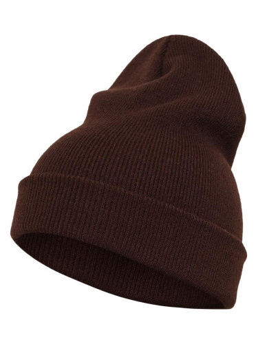 Long heavyweight cap of brown color