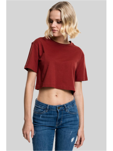Women's short oversized rust t-shirt