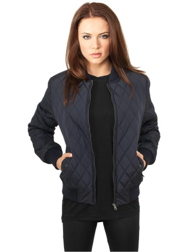 Women's Diamond Duvet Navy Nylon Jacket
