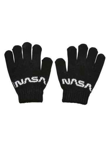 Children's knitted glove NASA black