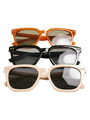 Chicago Sunglasses 3-Pack Black/Brown/Light Beige