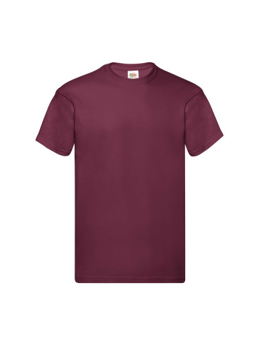 Burgundy Men's T-shirt Original Fruit of the Loom