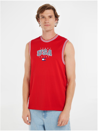 Red Tank Top Tommy Jeans Modern Sport Tank - Men