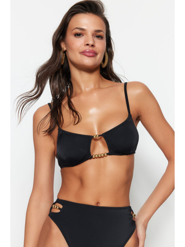 Trendyol черен Bralette Beaded аксесоар бикини отгоре