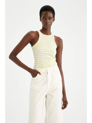 DEFACTO Slim Fit Halter Collar Ribbed Camisole Singlet