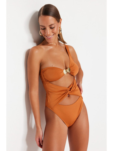 Trendyol оранжев едно рамо аксесоар редовни крак бански