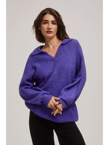 Marisse Purple V-Neck Sweater