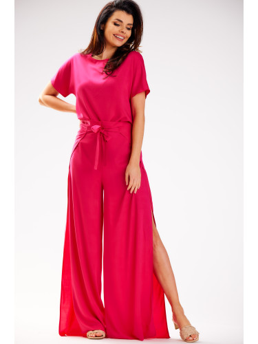 Awama Woman's Trousers A589 Fuchsia
