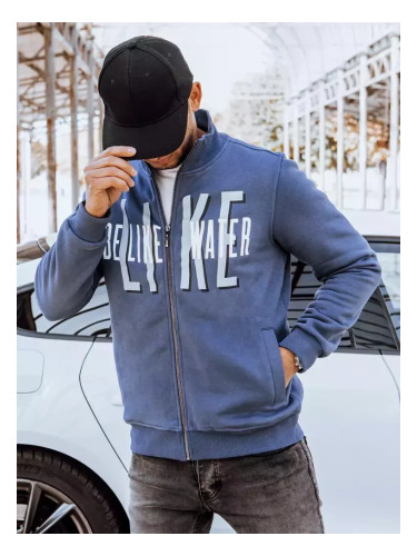 Bluza męska rozpinana z nadrukiem indygo Dstreet