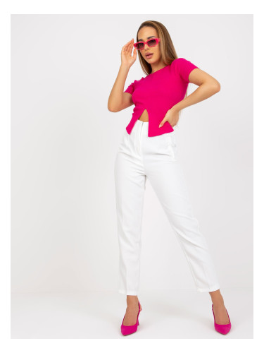 Дамски панталон Fashionhunters White