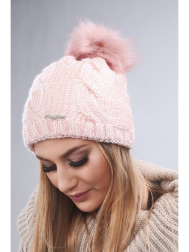 Light pink winter cap