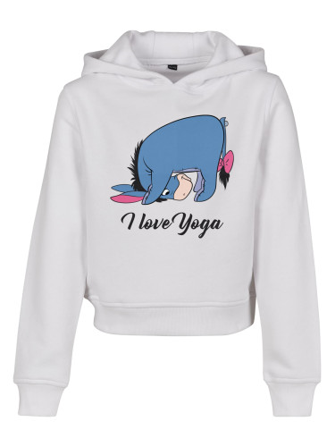 Children's Namaste Cropped Hoody white