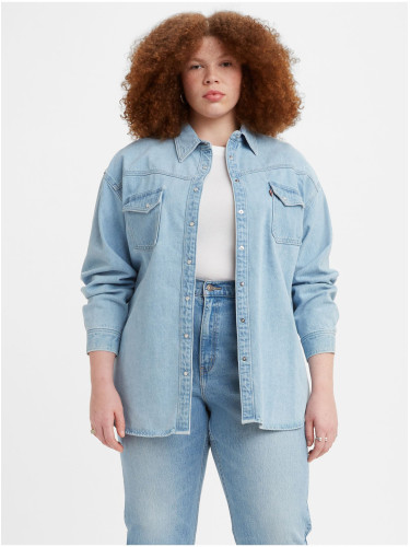 Levi's Light Blue Denim Oversize Shirt Levi's® Dorsey Western - Women