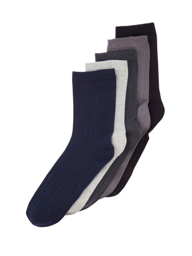 Trendyol Multi-Colored 5-Pack Textured Ankle-Long Socks