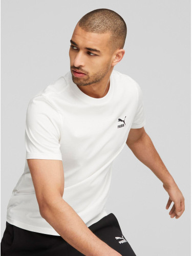 White Men's T-Shirt Puma Classics Small Logo