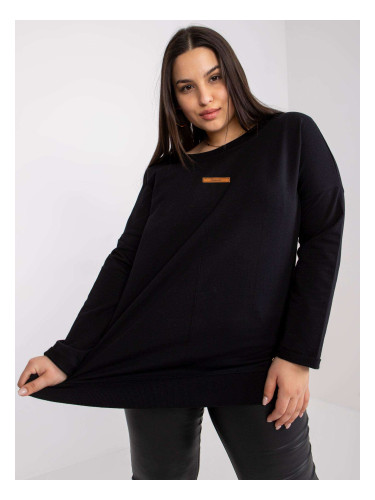 Jersey blouse black in Honorine cotton