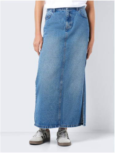 Blue women's denim maxi skirt Noisy May Elisa - Women