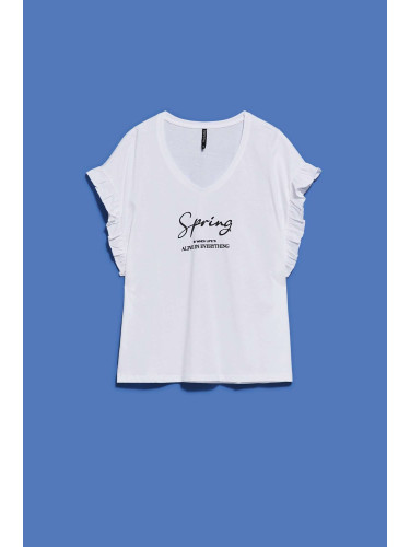 Marisse Women's T-Shirt L-Ts-4078 White