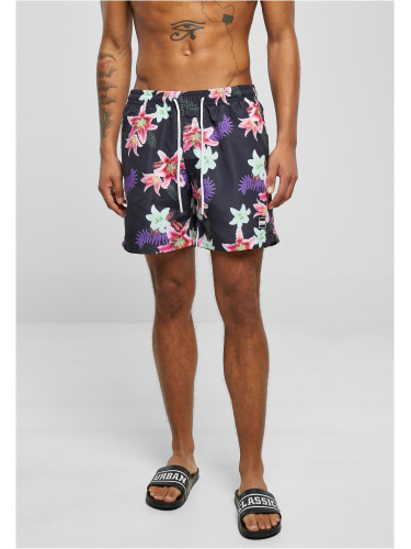 Patterned swimsuit shorts dark jungle aop