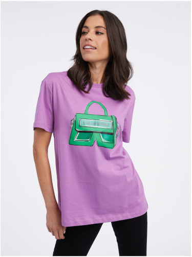 Purple women's T-shirt KARL LAGERFELD