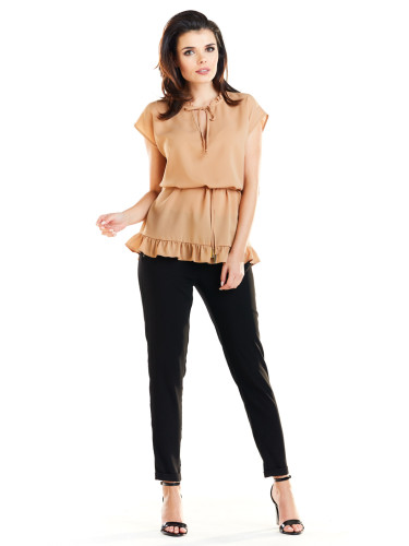 Awama Woman's Blouse A269 Camel