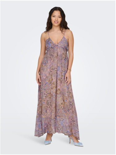 Brown-blue women's patterned maxi-dresses ONLY Phoenix - Women