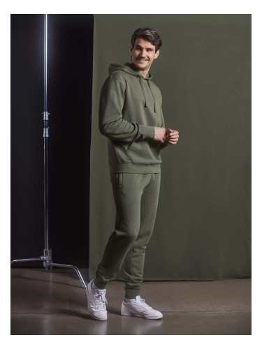 Olive Men's Hoodie Authentic Russell