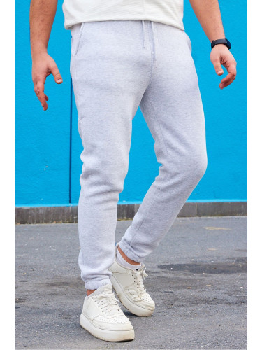Trendyol Grey Unisex Regular/Normal Cut Leg Elasticated Polar Fleece/Warm Sweatpants
