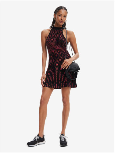 Red and Black Women Patterned Dress Desigual El Havre - Women