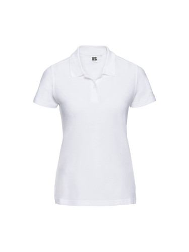 Women's white cotton polo shirt Ultimate Russell