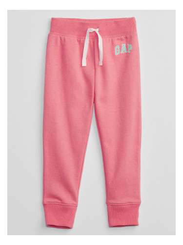 Pink girls' sweatpants with GAP logo