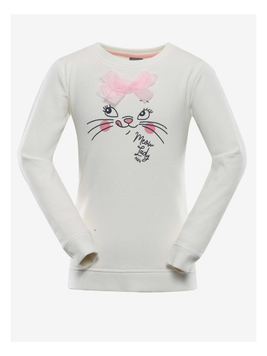 Pink and cream sweatshirt for girls with NAX VEWO print