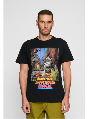 Black Star Wars Yoda Poster T-Shirt