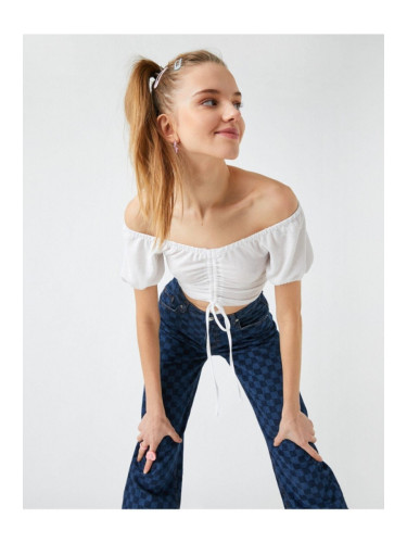 Koton Gathered Crop T-Shirt