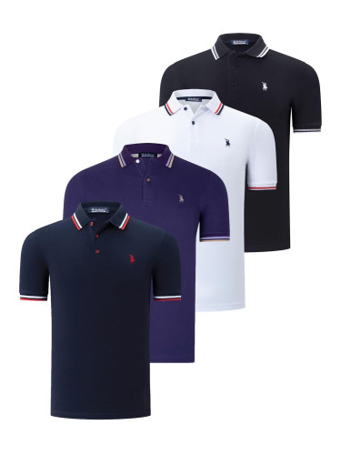 QUAD SET T8594 МЪЖКА ТЕНИСКА DEWBERRY-BLACK-WHITE-NAVY-PURPLE