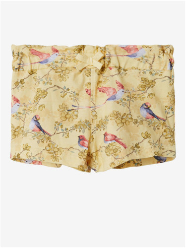 Yellow Girls' Patterned Shorts name it Dora - unisex