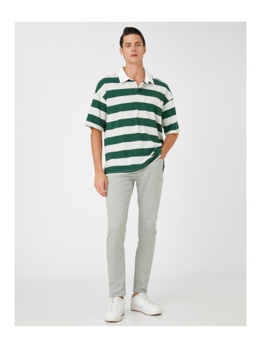 Koton Basic Gabardine Trousers with 5 Pockets Button Detailed.