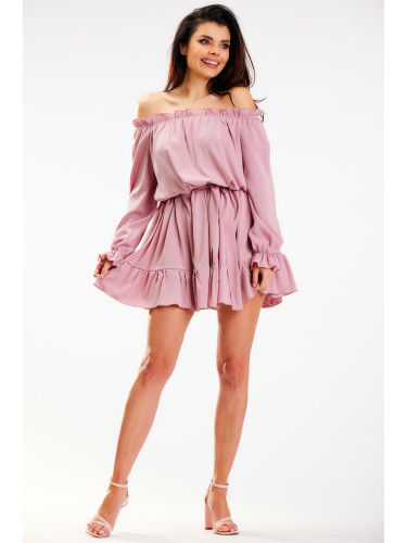 Awama Woman's Dress A578 Dirty Pink