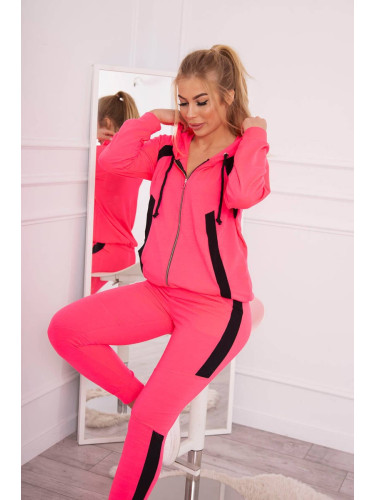 Sports set with pink neon stripes