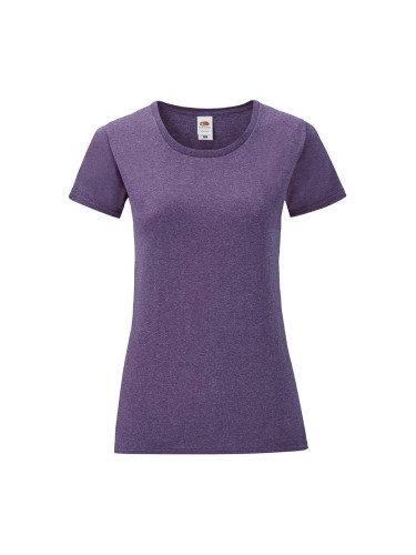 Purple Iconic women's t-shirt in combed cotton Fruit of the Loom