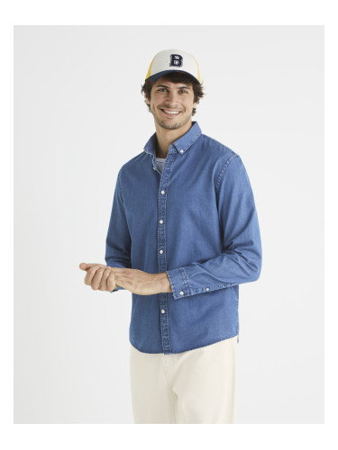 Celio Denim Shirt Baden - Mens