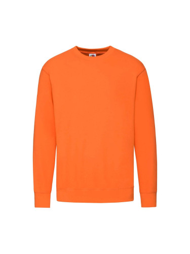 Orange Men's Sweatshirt Lightweight Set-in-Sweat Sweat Fruit of the Loom