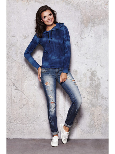 Infinite You Woman's Blouse M033 Navy Blue