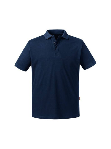 Navy blue men's polo shirt Pure Organic Russell